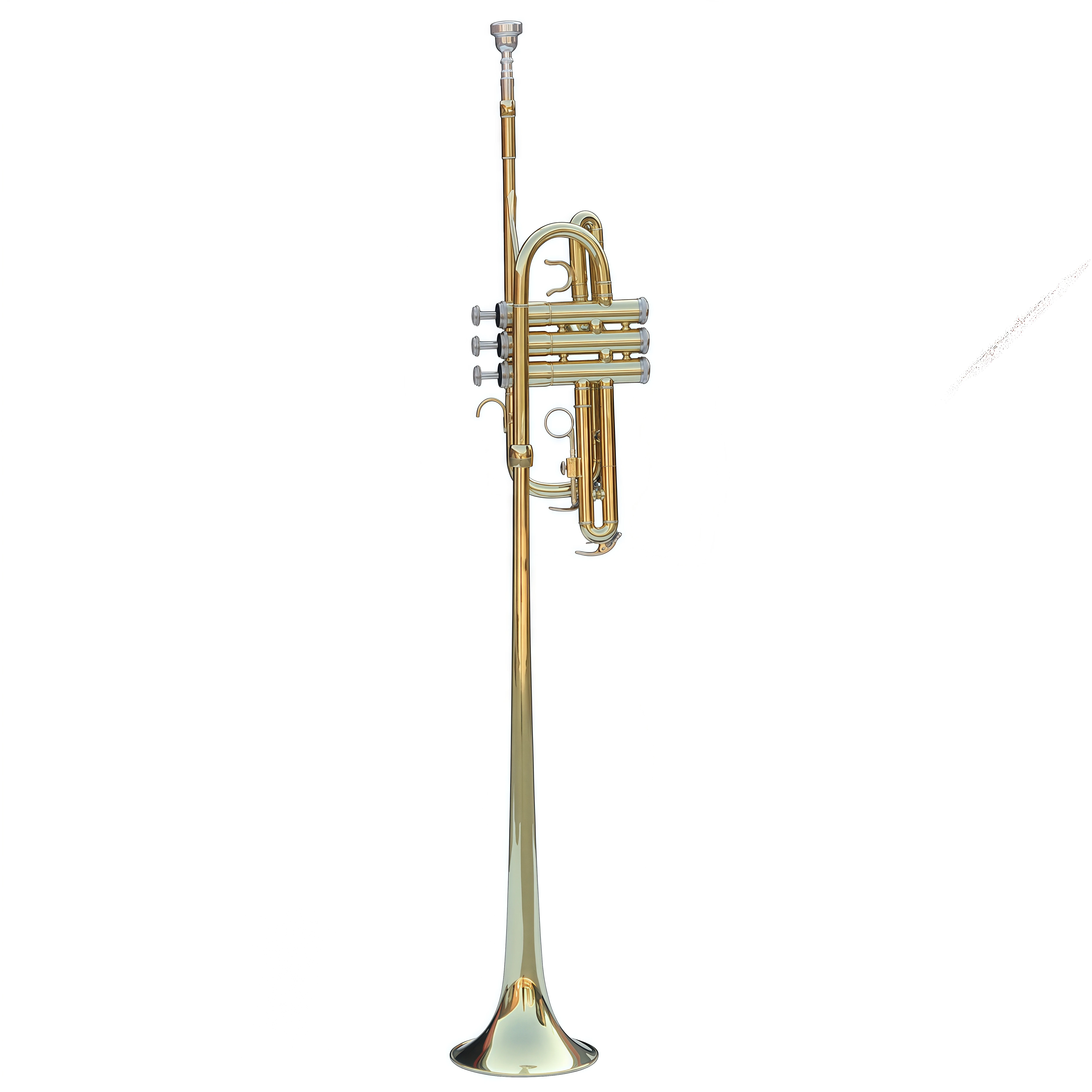 Small Brass Trumpet with Gold Surface Lower B-Tone & Lengthened Gift Number Painted Instrument