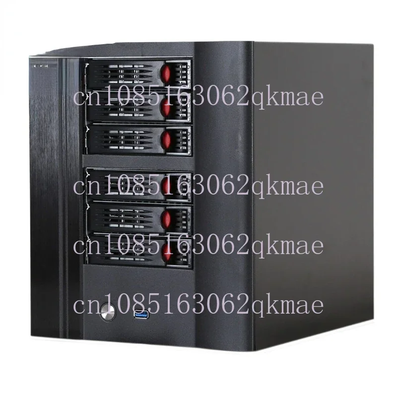 NAS Chassis 6-Disk Black Group Hui 1.2 Steel Plate Aluminum Alloy Panel Hot Plug Storage Chassis Storage Chassis