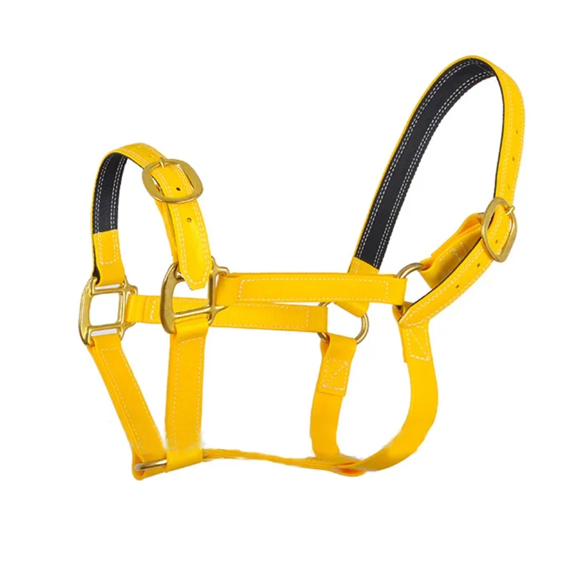 Custom Durable Adjustable Waterproof Easy to Clean Eco Friendly Horse Halter Synthetic Material for All Weather Use
