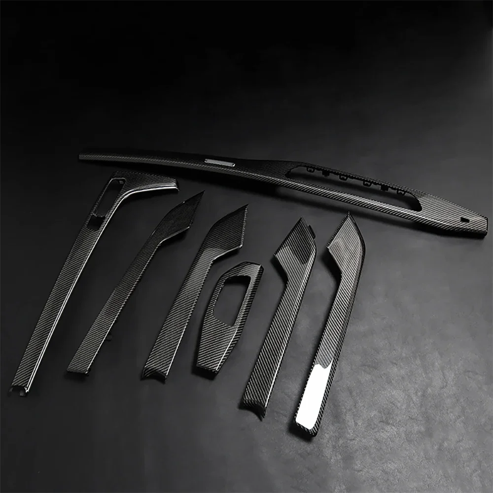 Carbon Fiber Interior Center Control Panel for Audi B9 B9PA A4 A5 S4 S5 2017-2024 Interior Upgrade 7-Piece Carbon Fiber Interior