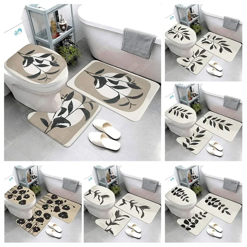 

Anti-slip Bath Mat Bathroom Small Rug Shower Mat Decorative Absorbent Foot Mat Entrance Bathtub toilet rug Morandi Nordic Modern