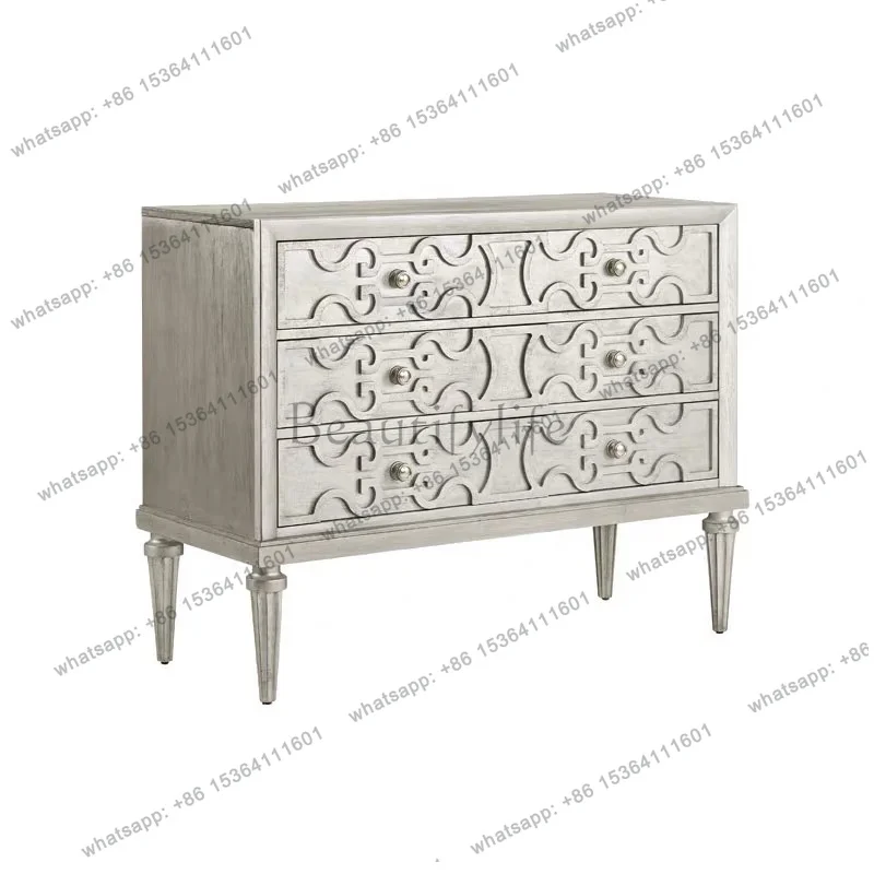 Light luxury entrance cabinet three bucket living room dining side cabinet modern simple bedroom storage cabinet
