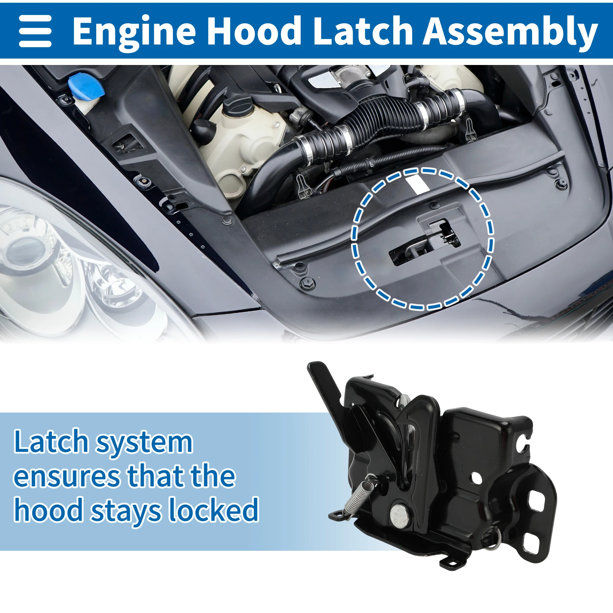 

UXCELL Защелка капота в сборе для Dodge Nitro 2007-2011 Отпуск замка защелки капота двигателя No 04589826AA