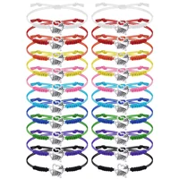 20Pcs Cheerleader Gifts Girls Cheerleading Bracelet Adjustable Charm Bracelets Cheer Heart Jewelry Team Cheerleading Accessories 6