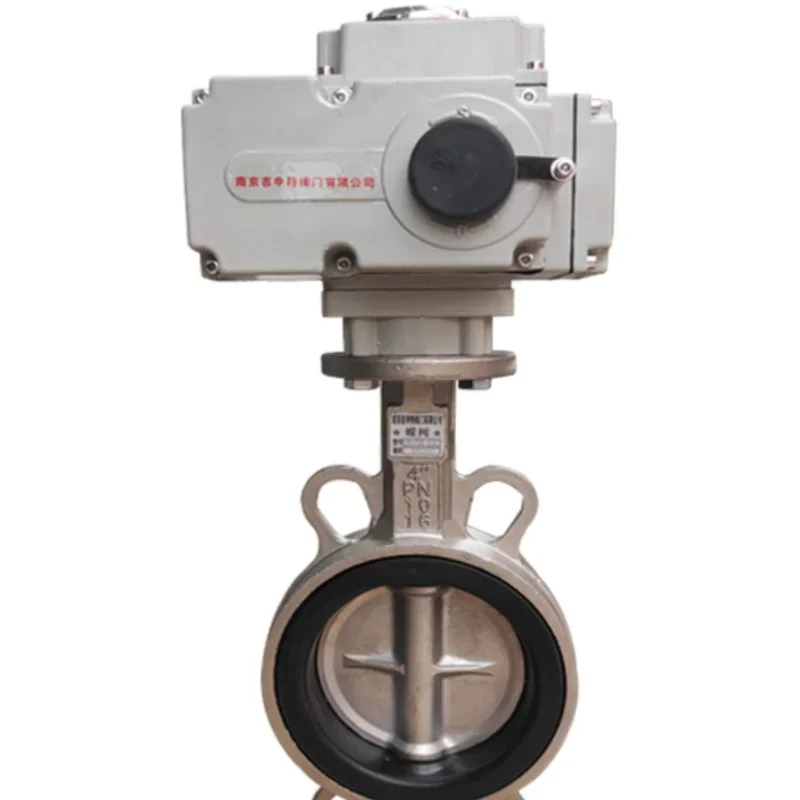 D971x-16p Electric Butterfly Valve Stainless Steel 304 PTFE Wafer Type