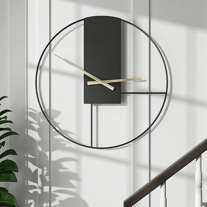 

Nordic Retro Luxurious Style Wall Clock Hanging Hollow Metal Clock For Living Room Bedroom Kitchen Wall Decor