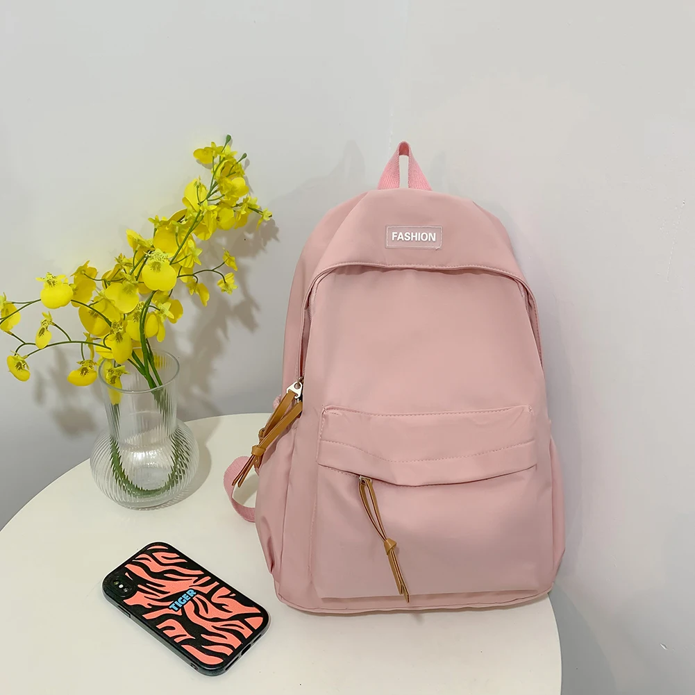 New Aesthetic Knapsack 2023 Japanese Candy Color Mochila Fashion Nylon Student Schoolbags Large Capacity Backpack for Teen Girls