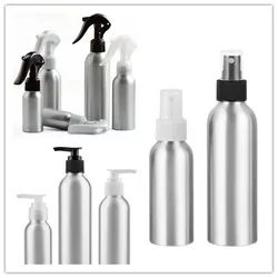 1oz 2oz 4oz 8oz 20/30/50/60/100ml/150/200nl/250ml empty round Aluminum, Metal Bottle With trigger/Fine Mist Sprayer/lotion pump