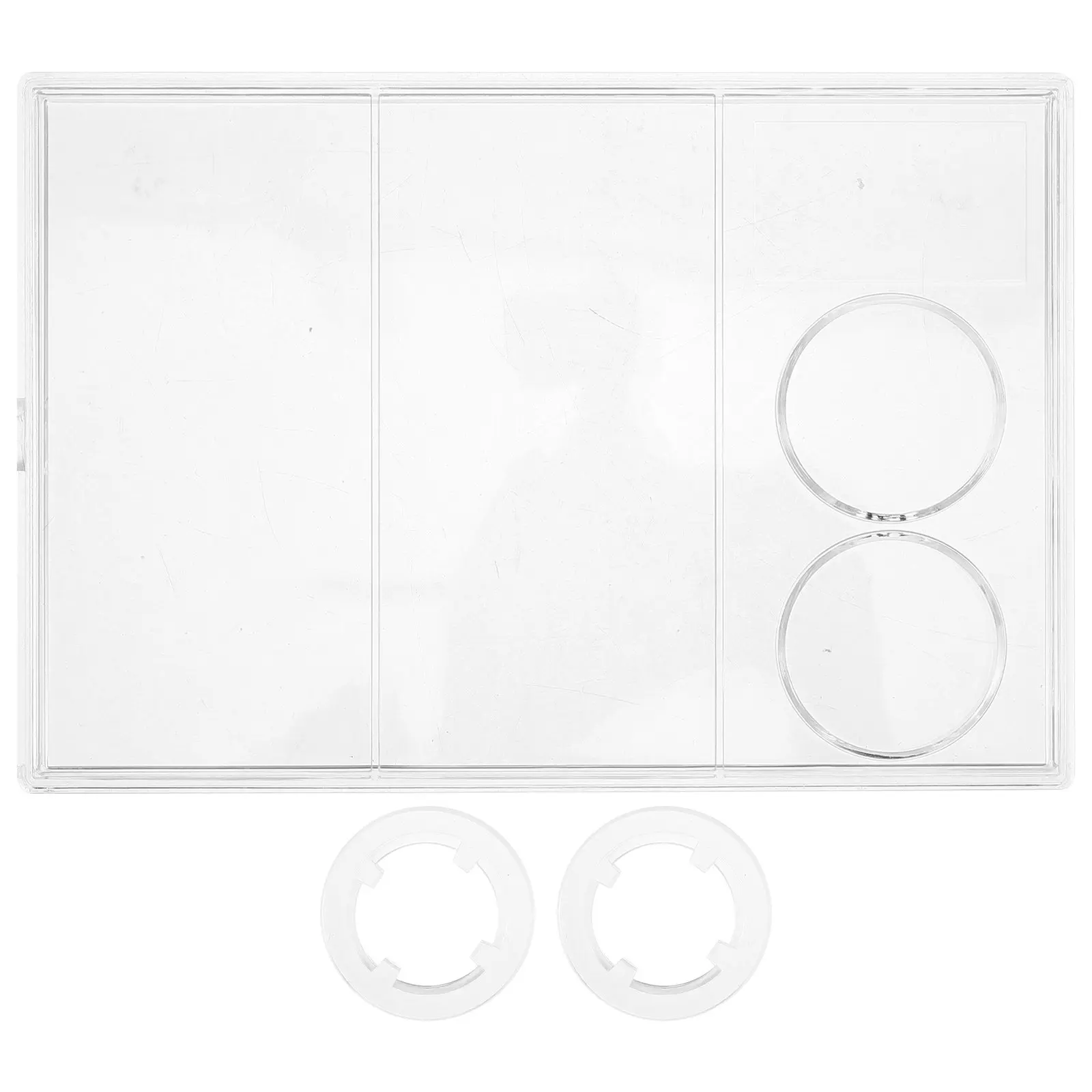 1Set Refined Plastic Commemorative Coin Storage Box with Clear Lid Holds 2 Coins 2 Banknotes Safe Display Case for Collectors