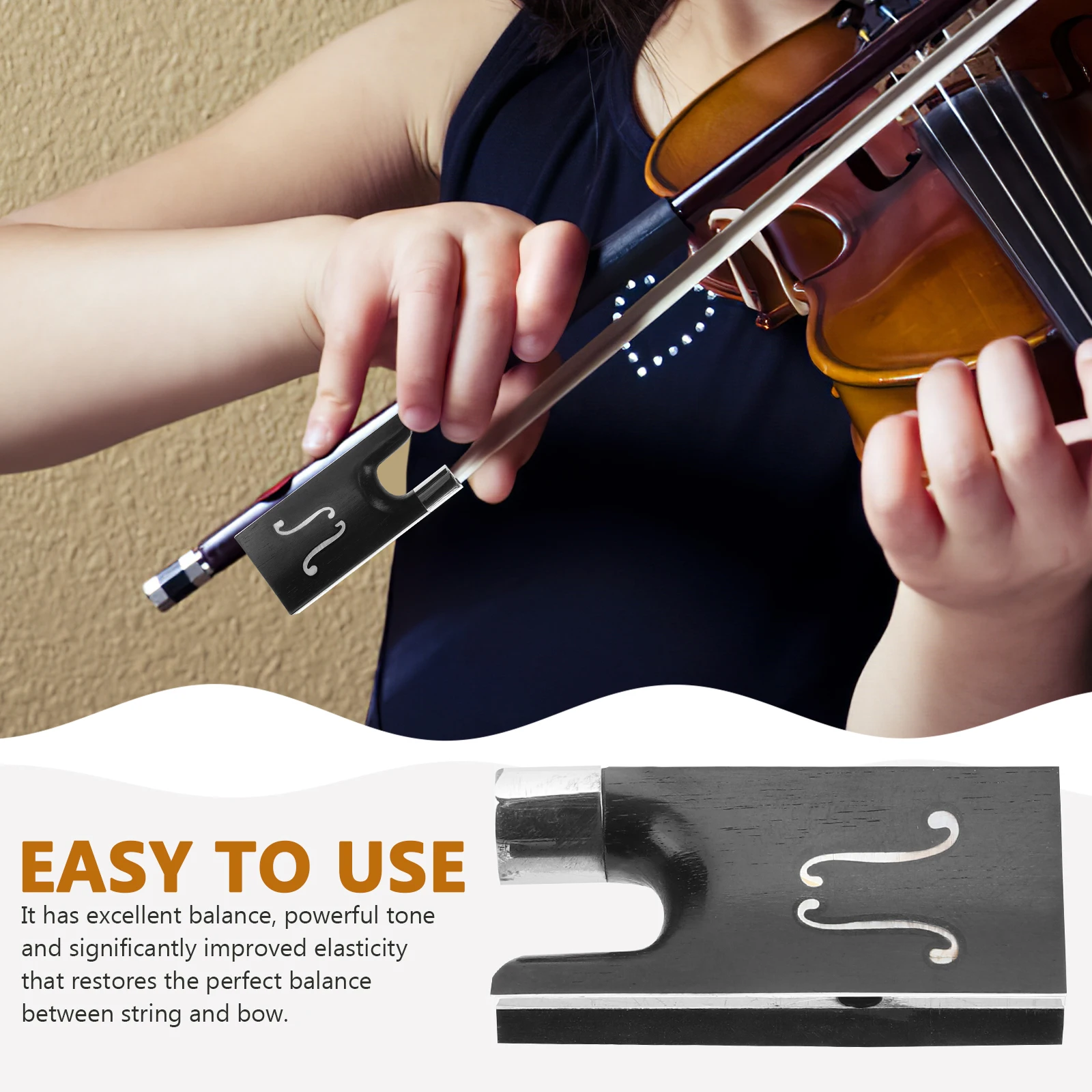 

Violin Tail Library Bow Frog with Screw and Arrow Replacement Part Parts Metal Instrument Balance Weight