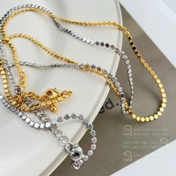Brass Simply Chain Necklace Women Jewelry Punk Designer Runway Rare Simply Gown Boho Japan Korean