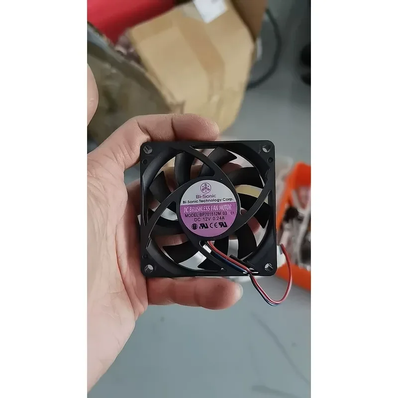 Original Bailui BI-SONIC BP701512M 12V 0.24A 7cm 7015 2-wire Cooling Fan for Electronics