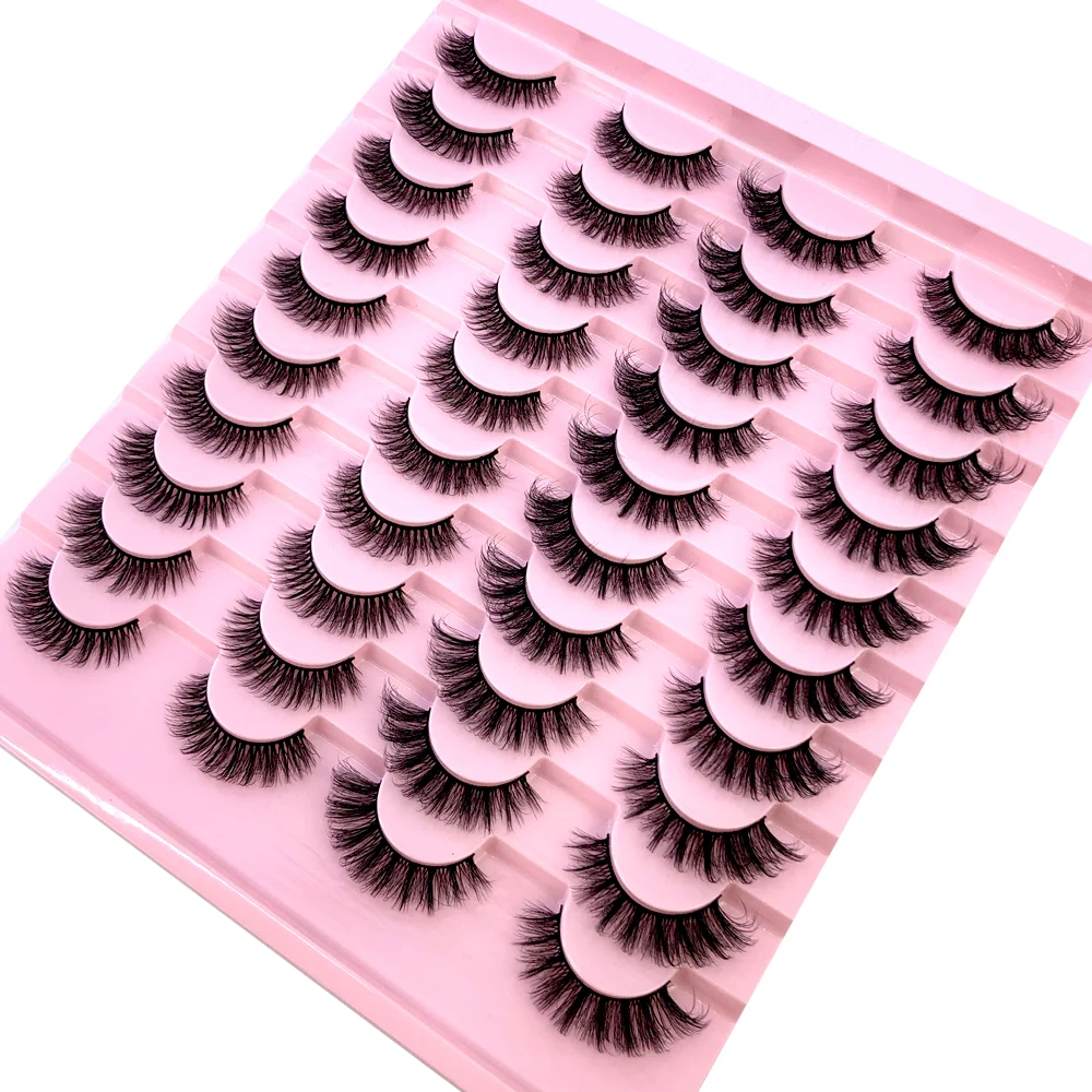 Neu: 20 Paar Natürliche Dicke Künstliche Wimpern, Lange 6D Nerz-Wimpern für Make-up und Wimpernverlängerung – Detail 32