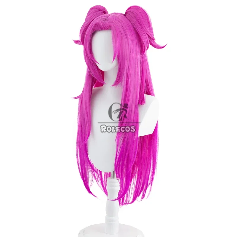 ROLECOS LOL Heartsteel Alune Cosplay Wigs 50cm Long Straight Hot Pink Heartsteel Alune Party Wig Heat Resistant Synthetic Hair