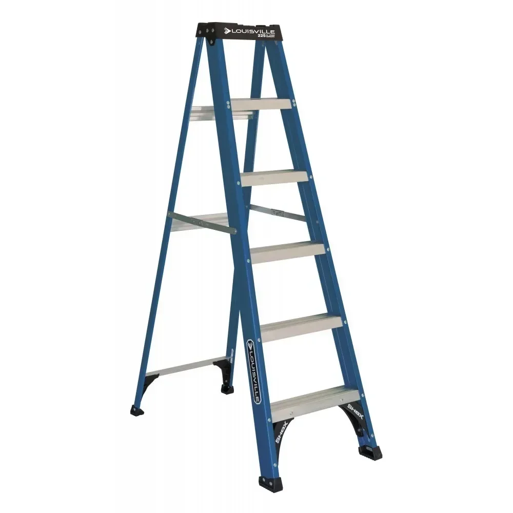 

6 ' Fiberglass Step, 10' Reach, 225-lb, Load Capacity, for home folding step ladder