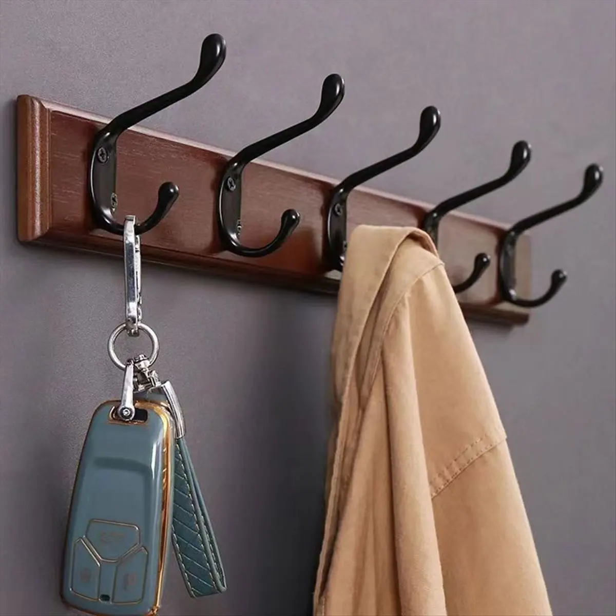 NEW Solid Wood Wall Hanger Hook for Bedroom and Door, Eco-Friendly Coat Rack