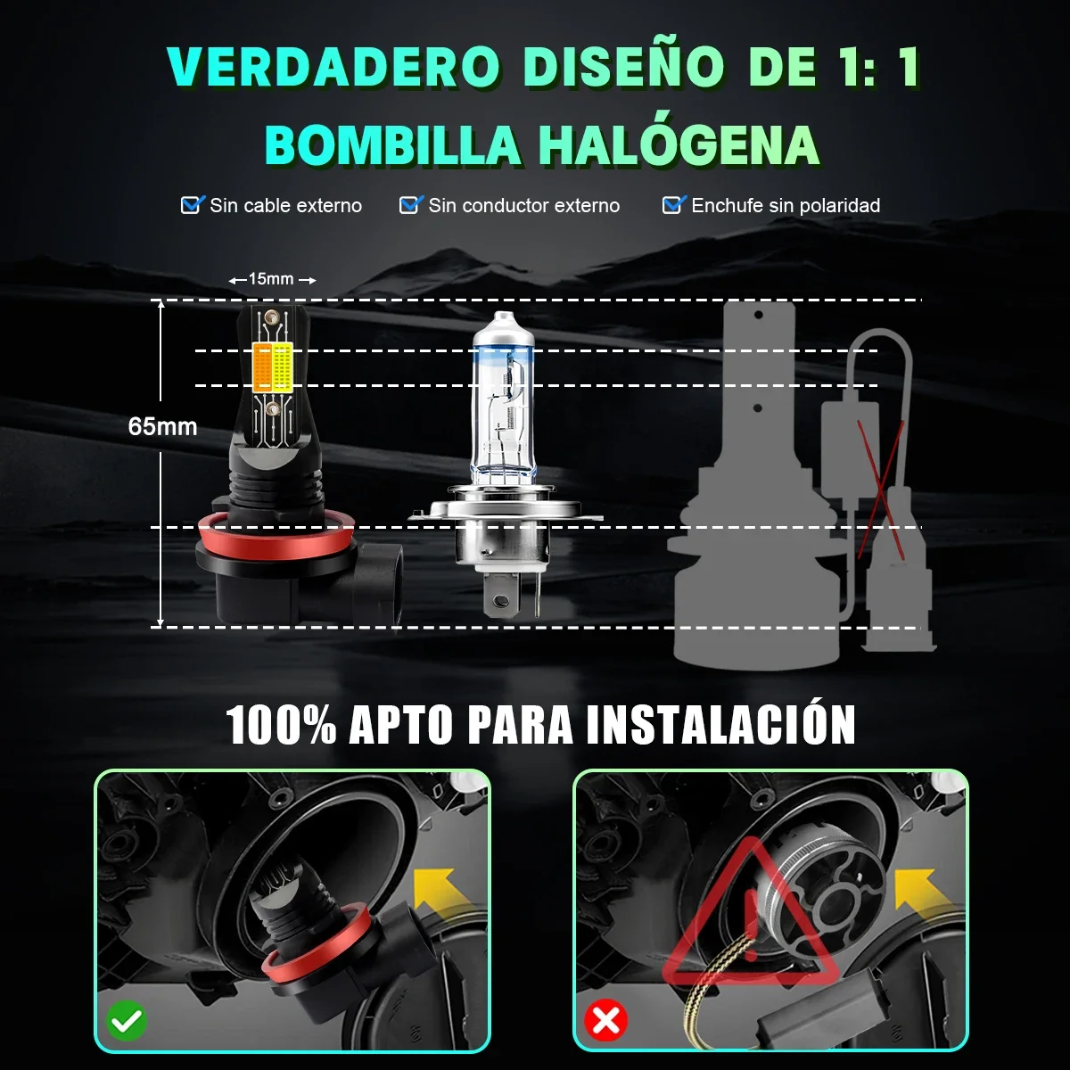 H7 H11 H8 H9 880 881 H27 H1 H3 삼색 백색 황색 스트로브 9006 HB4 HB3 9005 5202 H16 COB 안개등 LED 전구 자동차 DRL 3000LM