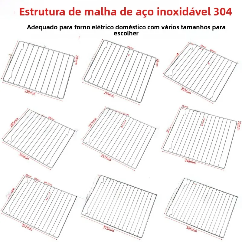 Grelha de Aço Inoxidável para Churrasqueira e Forno Elétrico a Vapor Galanz Midea Supor  - Grelha de Resfriamento em...