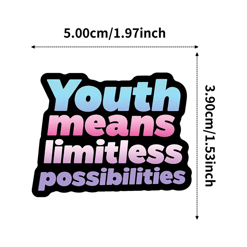 

10/30/56pcs Cartoon Motivational Phrase Graffiti Stickers Inspirational Decals Laptop Phone Fridge Decoration Sticker Kids Toys