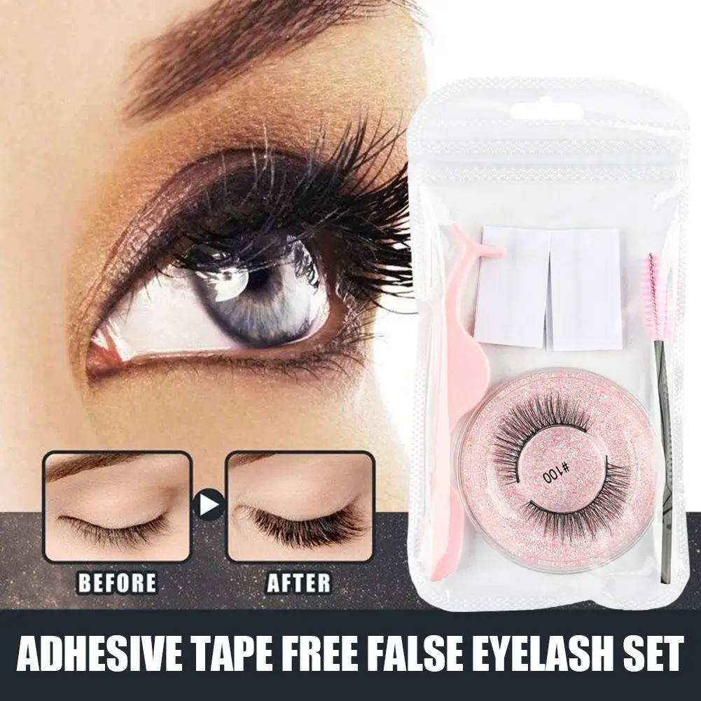 Reusable Self-adhesive Eyelashes Natural Multiple Reversible Of False Dropshipping Self-adhesive Glue-free Eyelashes Pairs L2b6