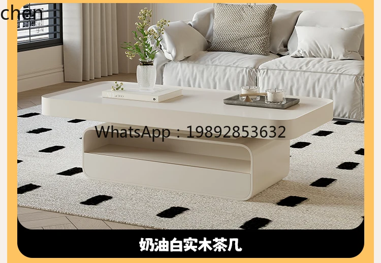 coffee table living room household small apartment rock slab solid wood paint coffee table