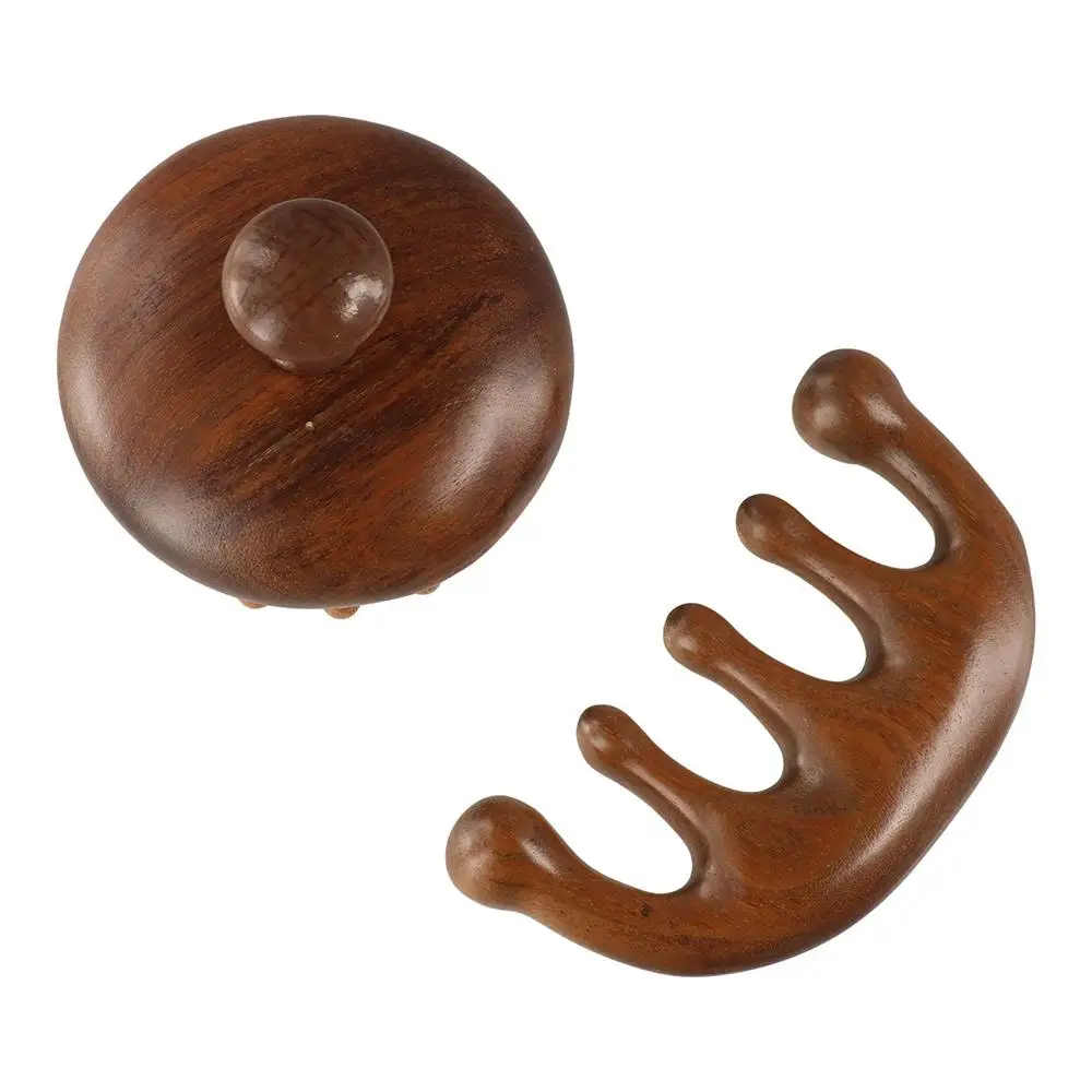 

Scalp Relax Meridian Massage Comb Sandalwood Anti-static Sandalwood Hair Comb Wooden Handle Smooth Hair Head Massage Comb Women