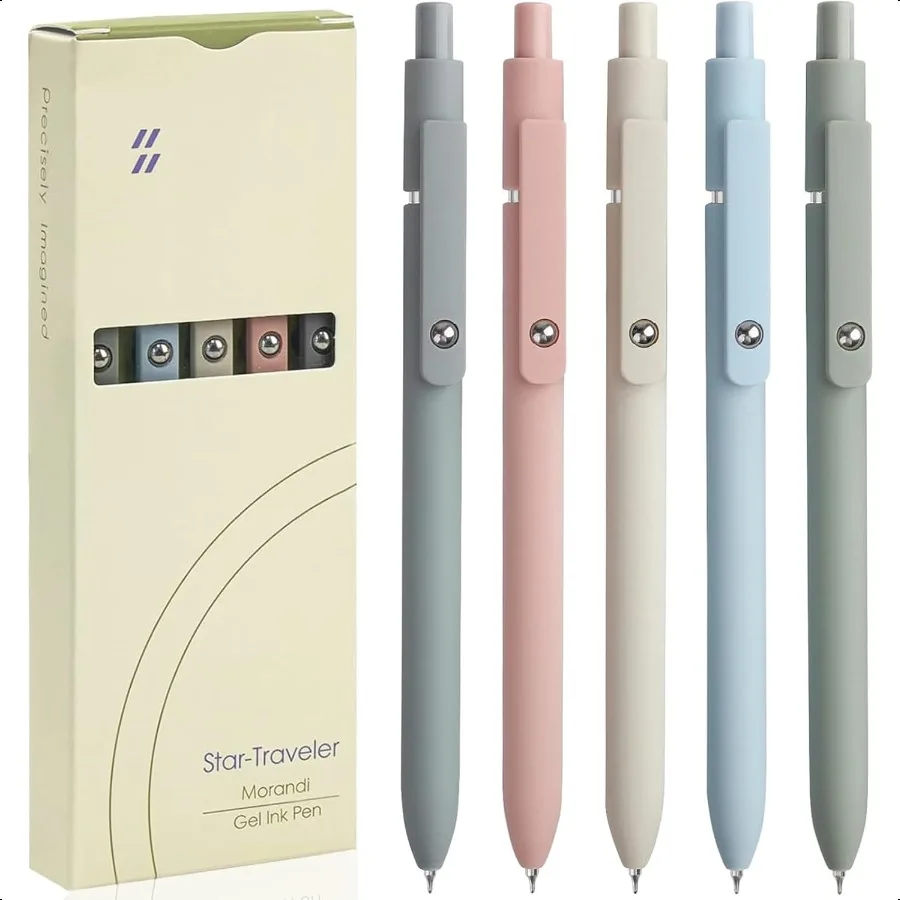 

Gel Pens 5Pcs 0.5mm Fine Point Pens With Smooth Wirting Quick Dry Aesthetic Pens For Journaling Ballpoint for Office School pli