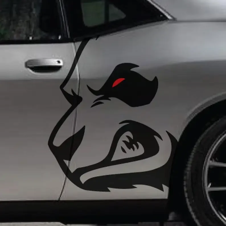 

Both Sides Angry Panda Head Growling Tattoo Grunge Design Door Bed Side Pickup Vehicle Truck Vinyl Graphic Decal Sticker