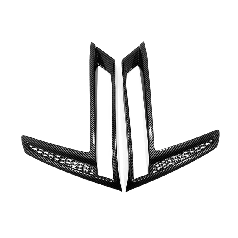 

For Honda CRV CR-V 2023 2024 Car Front Fog Light Lamp Cover Decor Trim Accessories - ABS Carbon Fiber