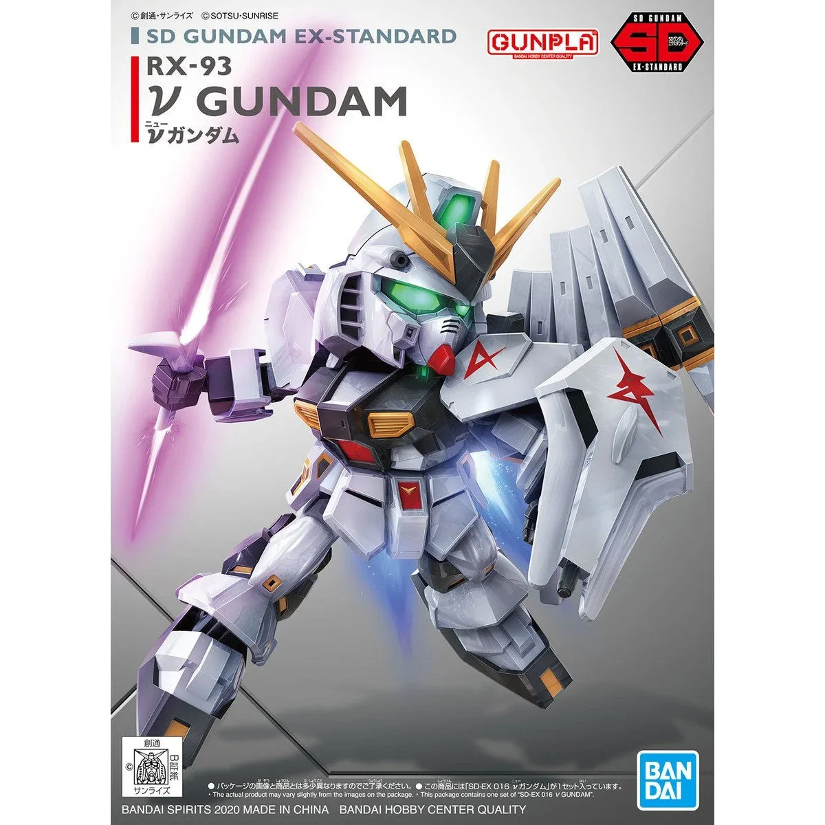 .Bandai Genuine OriginaL BANDAI GUNDAMSD EX STANDARD NU GUNDAM GUNPLA MODEL KIT ASSEMBLING  Action Figure Toys For Boys Girls