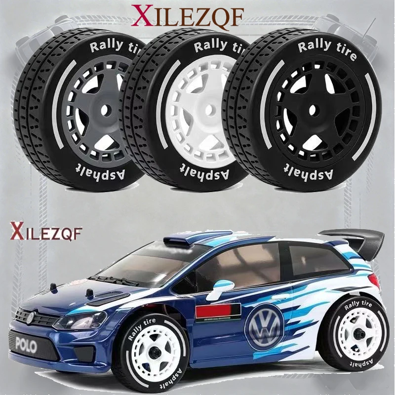 4PCS 60*22mm RC On-Road Rally Tire Set, RC Car Upgrade Parts for 1/14 MJX Hyper Go 14301 14302 14303 14304