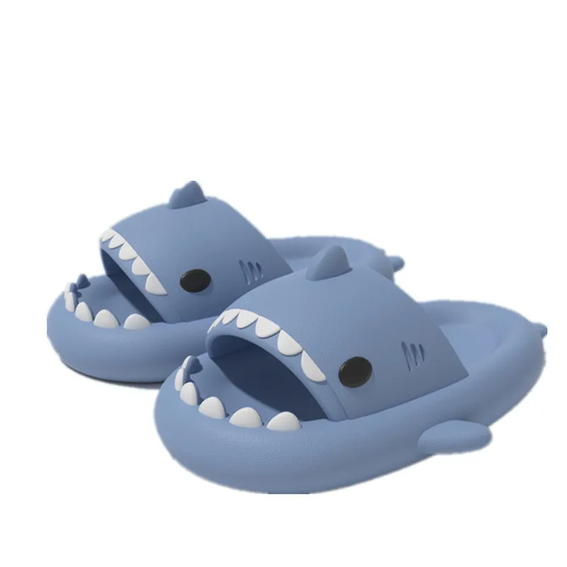 Man Women Shark Slippers 2023 4cm Thick Sole Summer Slipper Girl Cute Bath Home Indoor Antiskid Sandals Boy Beach Slipper