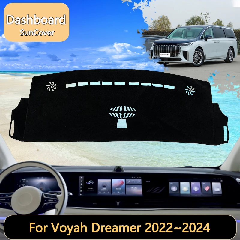 

For Voyah Dreamer Rabdan One Seven 2022~2024 2023 Car Dashboard Cover Mat Sun Shade Pads Interior Carpet Accessories accessory