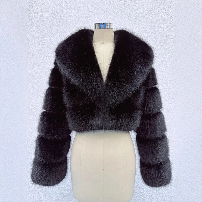 Women's Clothing New Arrivals European and American Styles Fur Coats Faux Fox Fur Short Styles Large Fur Collars Fashionable