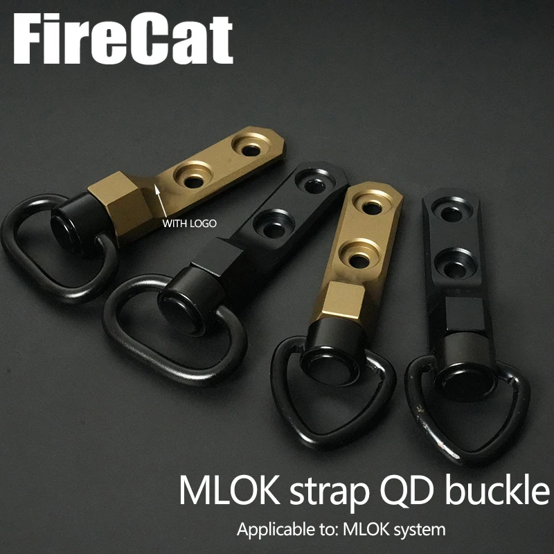 Tactical KAC Rifle QD Strap Buckle Mount 1.25 Inch QD Sling 360° Swivel Buckel For MLOK System Rail Quick Release Button Mount