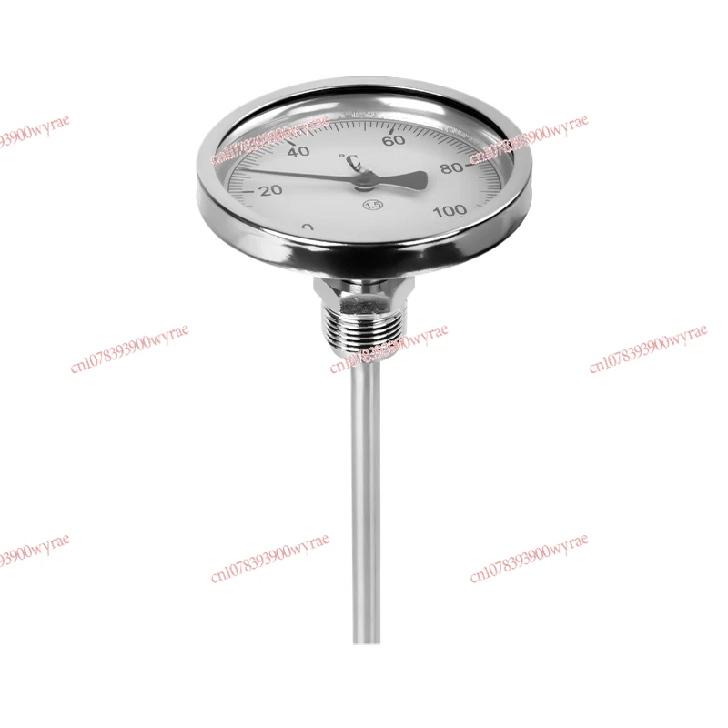 Bimetallic stainless steel radial axial shock resistant boiler pipeline industrial temperature gauge