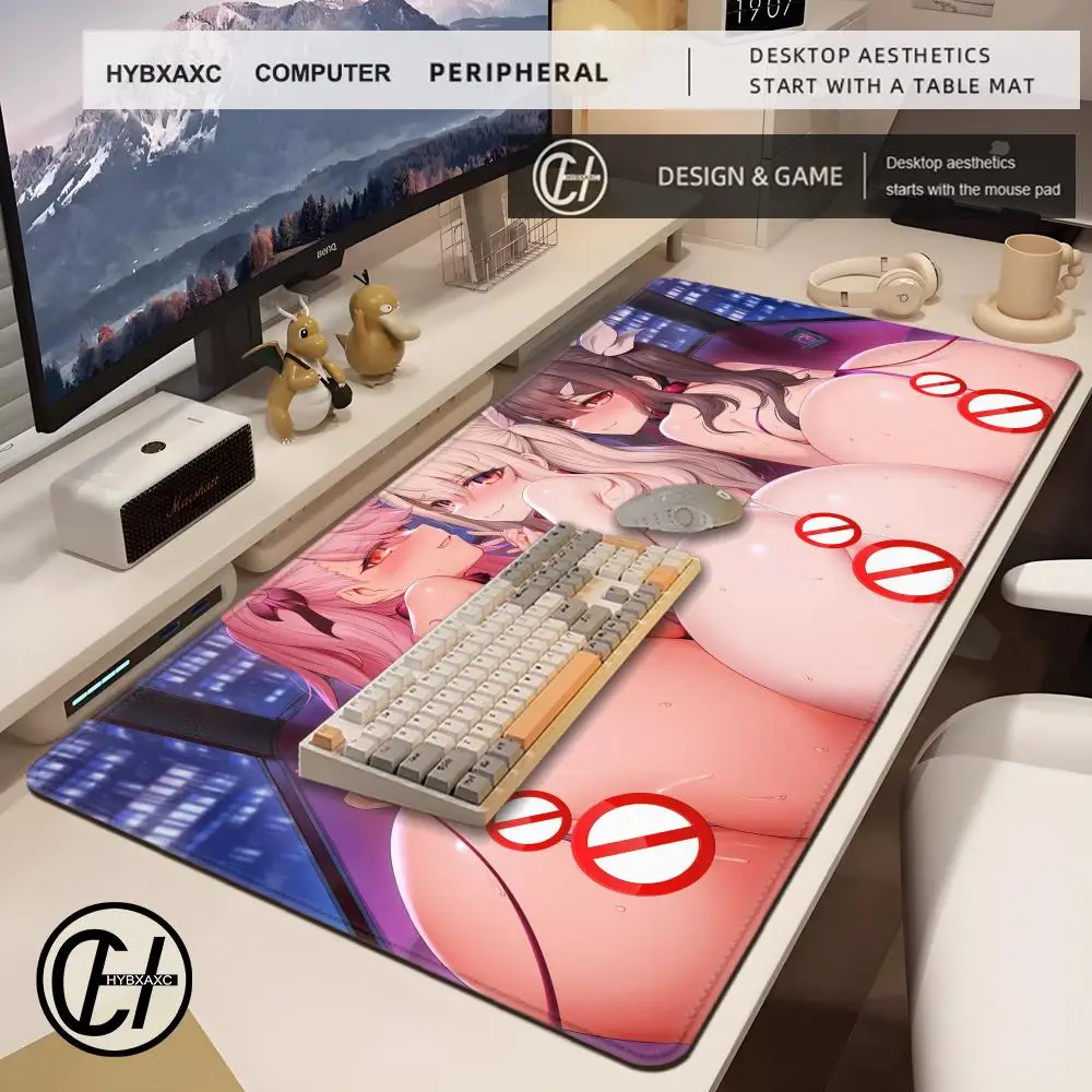 Xxl Sexy Anime Girl Mouse Pad Hentai mousepad E-Sports Big Boobs Desk Mat Computer Large HD Playmat Cute Girl Extended Mousemat #2