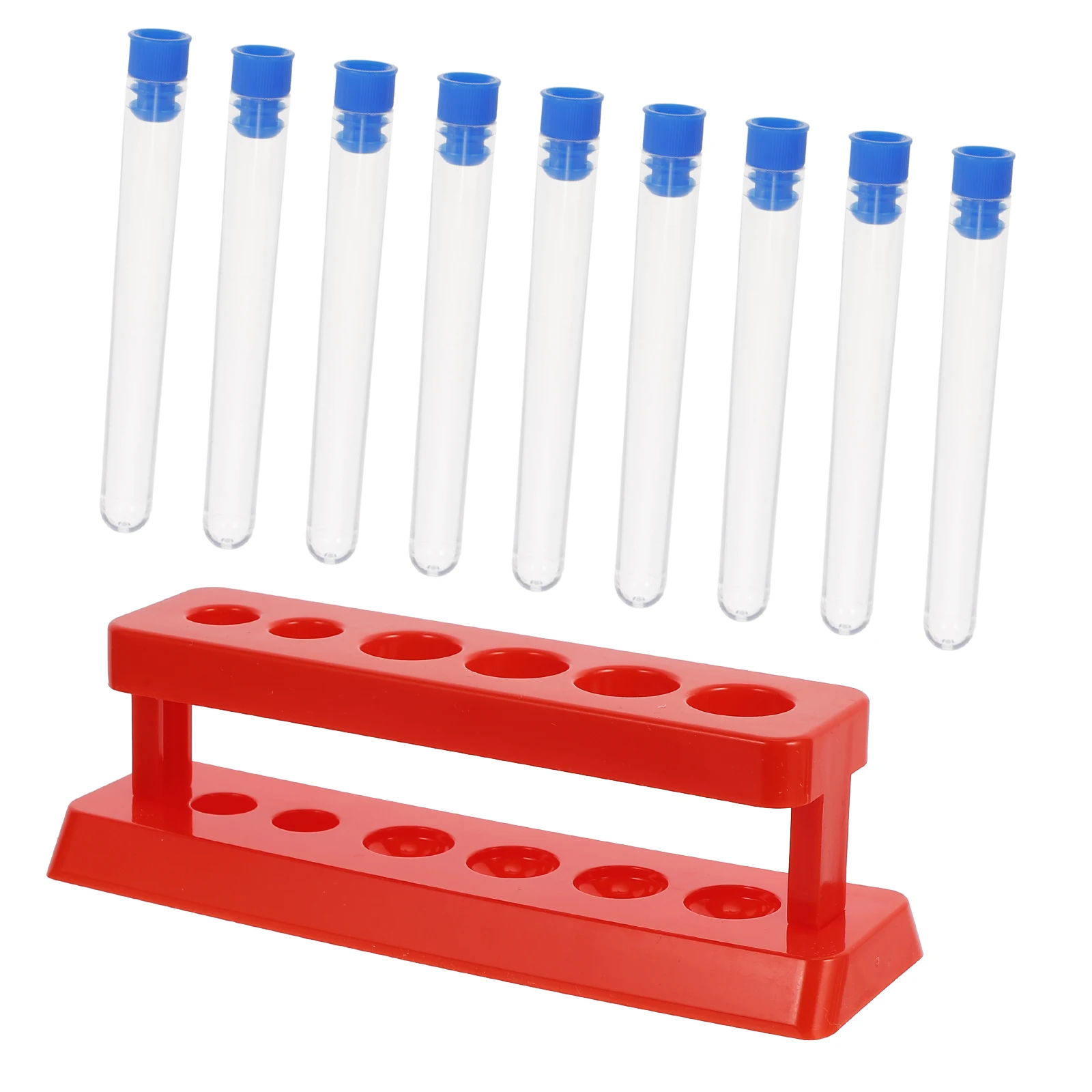

1Set Laboratory Test Tube Holder Plastic Rack Six Hole Storage Organizer Durable Lightweight Reusable for Chemistry Lessons Lab