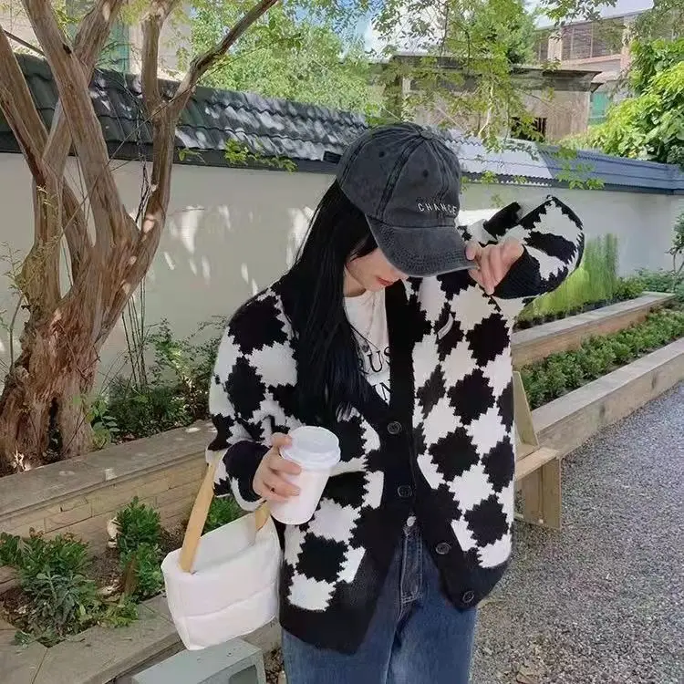 

High-End Women's Knitted Sweater Cardigan Non-Pilling Early Autumn 2025 New Sle Dongguan Daliang Winter Faion Ladies' Kni...