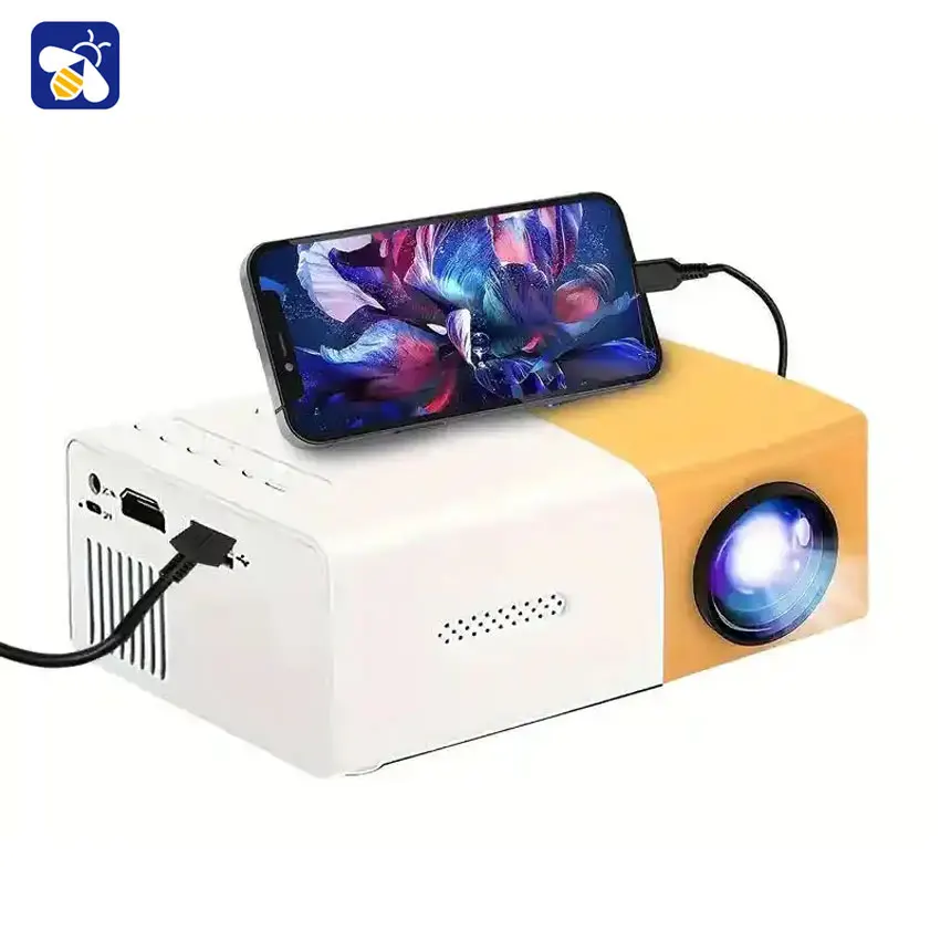 YG300 Portable Micro LED Projector Lumens 320x240P HDMI Compatible USB Audio Home Media Player Beamer Travel Smart Projector