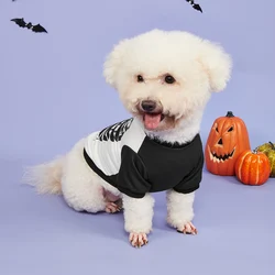 Sudadera con capucha y estampado calavera para perros y gatos