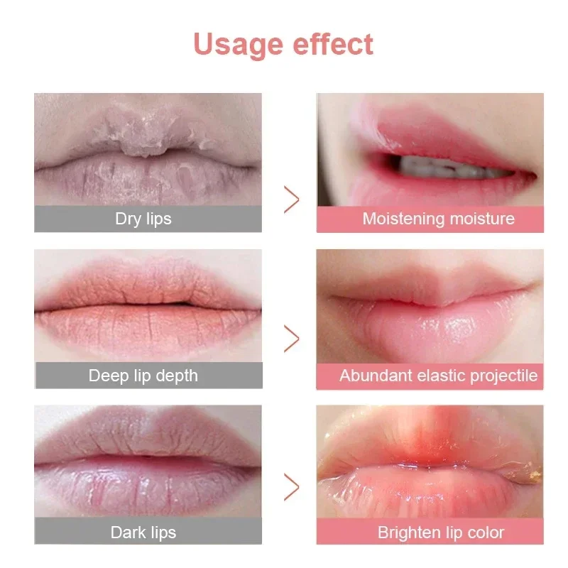 Cuidado de maquillaje labial hidratante y prevención de grietas, máscara de labios nocturna, Base roja de forja nutritiva, cuidado de líneas de labios que se desvanecen