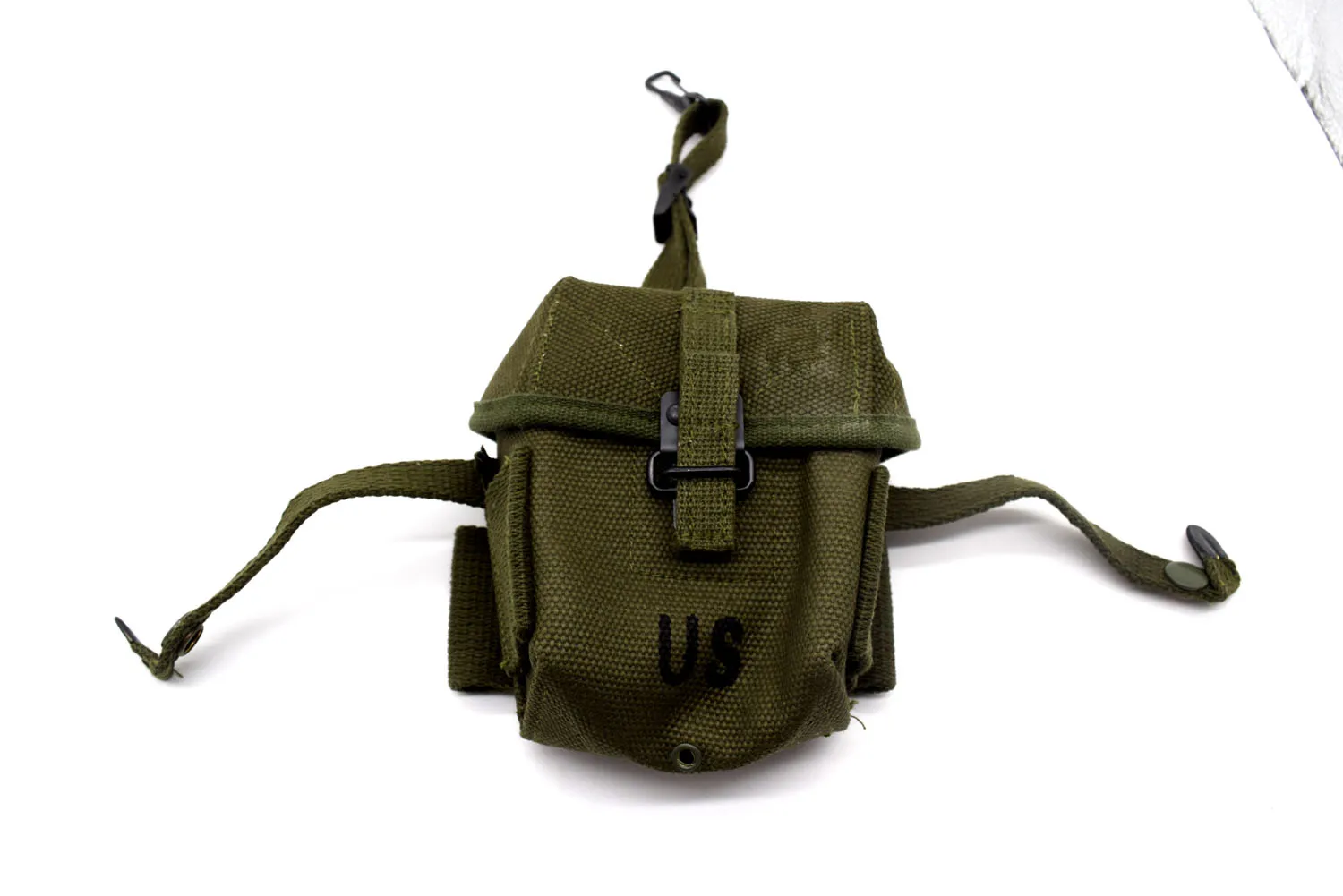 REENACTMENTS Vietnam War US M16A1 M1956 Pouch Pocket Metal Clasp Canvas Pouch