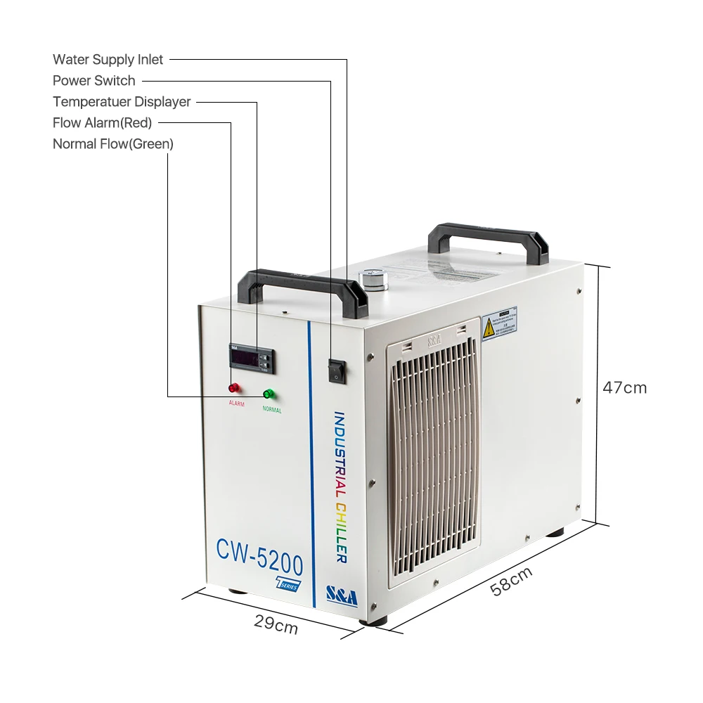 Аксессуары для CO2 laser SA CW-5200 промышленный охладитель с водяным охлаждением