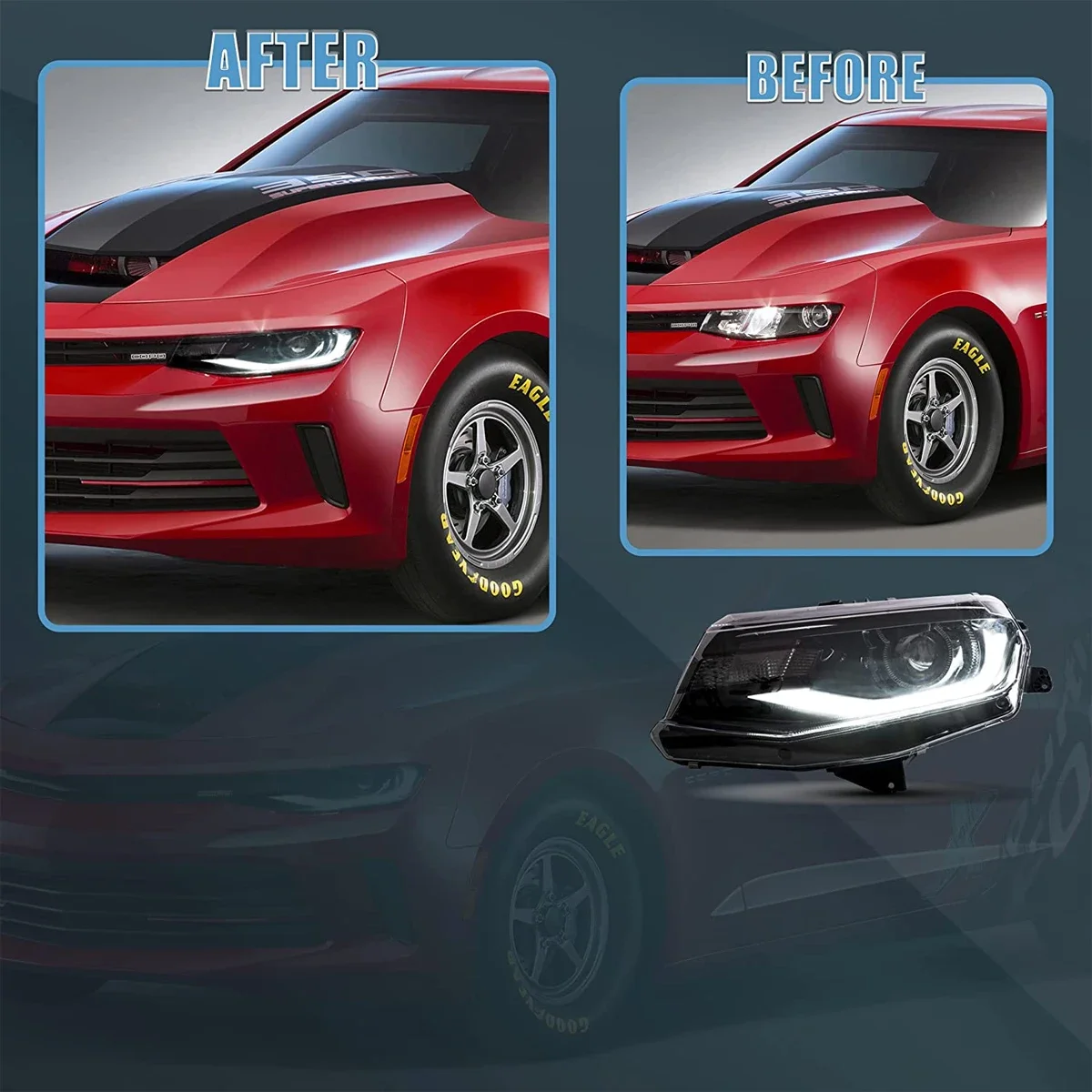 

Стайлинг автомобиля светодиодные фары LT SS RS ZL LS автомобильные детали светильники аксессуары освещение 2016-2018 для Chevrolet Camaro фары