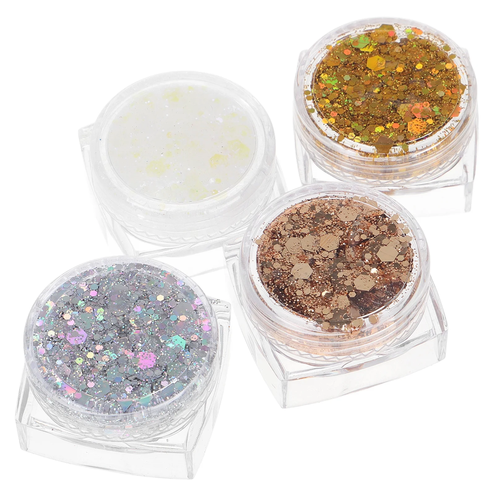 4 stuks gezichtsglittergel podiumvoorstelling concert make-up fijne holografische glitter festivalfeest sprankelende gezichtsverf