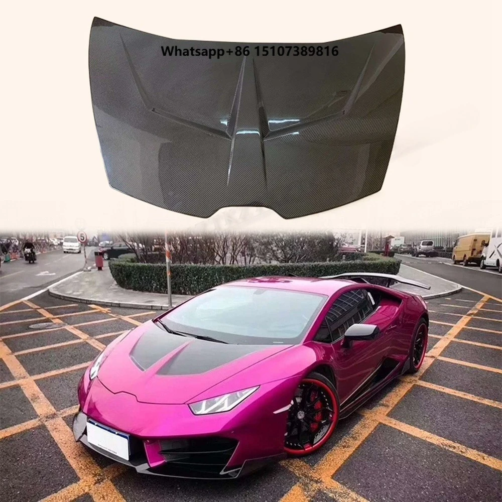 For Huracan LP610 V2 Style Double Side Carbon Fiber Hood Bonnet