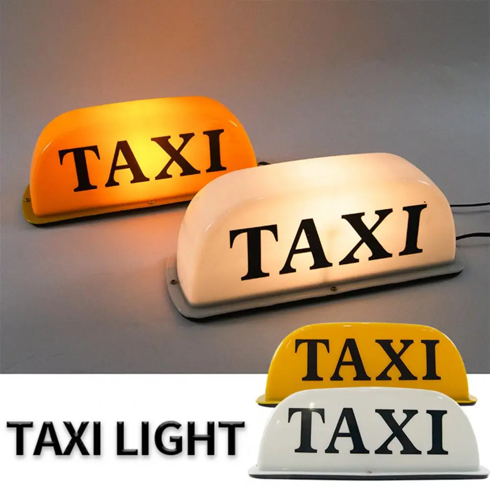 12V Taxi Cab Sign Roof Top Topper Car Magnetic Lamp LED Light Waterproof TAXI Roof Lamp Bright Top Board Roof Sign