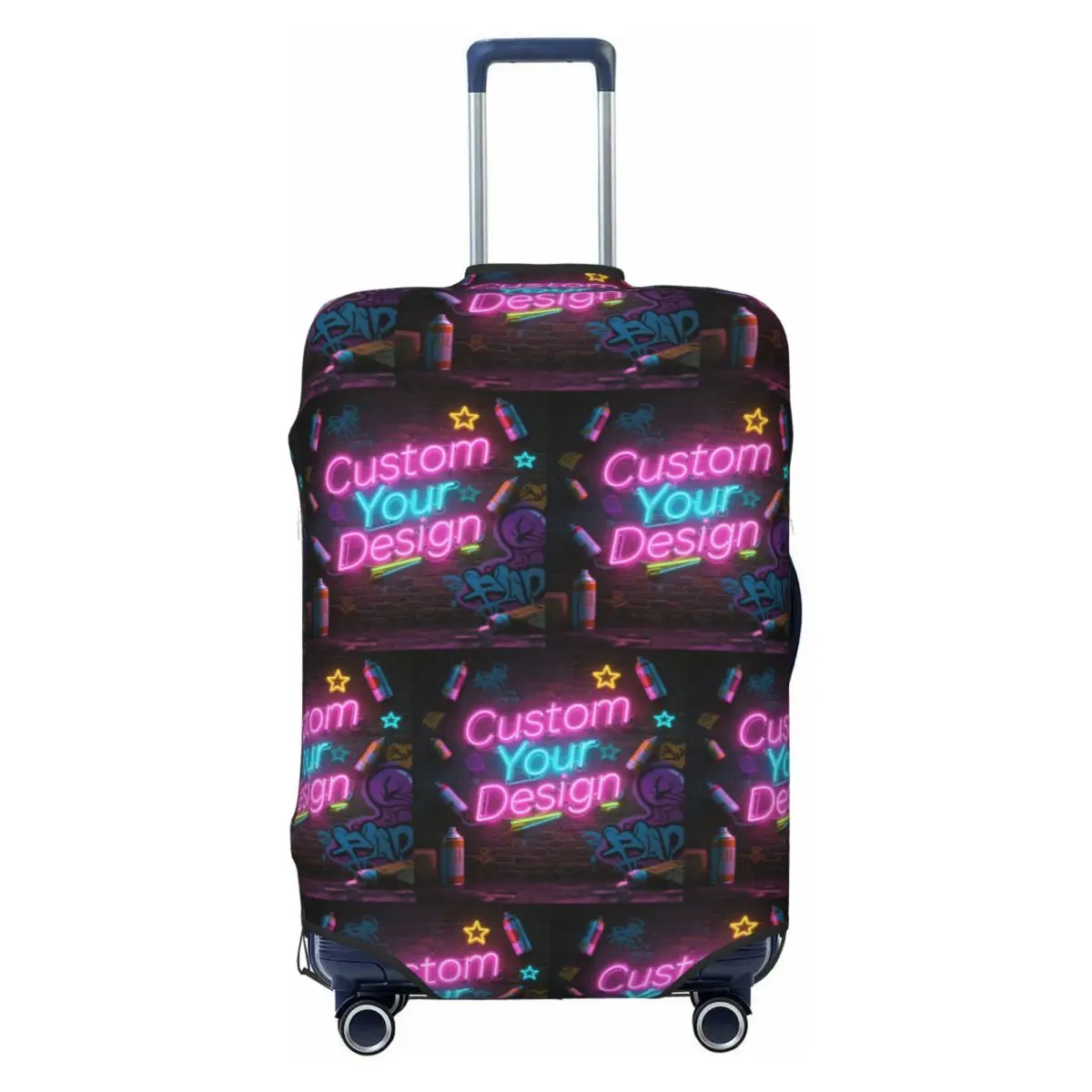 

Чехол для чемодана с индивидуальным дизайном: фото, логотип, текст, эластичный, персонализированный, защитный, для чемоданов 18-32 дюймов