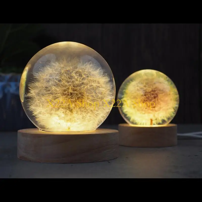 Unique Crystal Ball Night Lights Epoxy Resin Mold Crystal LED Lamp Resin Casting Mold